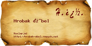 Hrobak Ábel névjegykártya