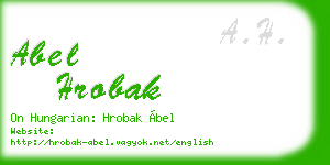 abel hrobak business card